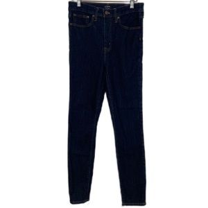J. Crew High Rise Skinny Dark Wash Jean 28 Signature Stretch